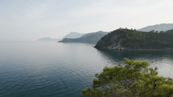 Pintoresco paisaje marino mediterráneo en Turquía — Vídeos de Stock