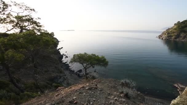 Pintoresco paisaje marino mediterráneo en Turquía — Vídeos de Stock