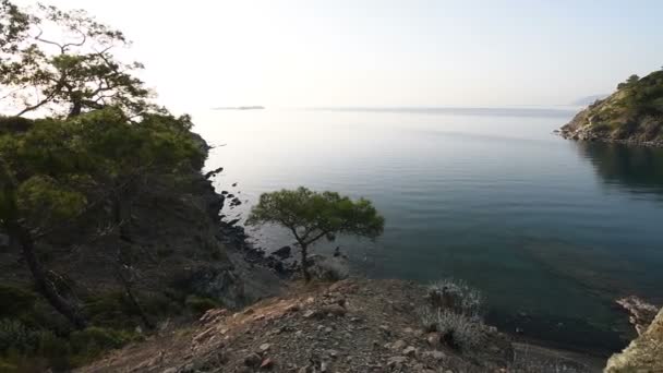 Pittoresco paesaggio marino mediterraneo in Turchia — Video Stock