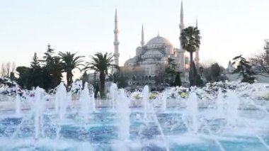 Sultan Ahmed Camii Sultanahmet Camii, Istanbul, Türkiye aydınlatılmış