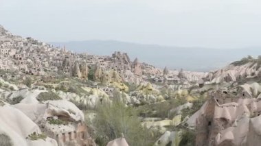 Kaya oluşumu, Ortahisar mağara evlerin görünümü. Cappadocia. Nevşehir il. Türkiye