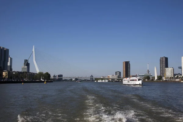 现代鹿特丹的城市风景与河 — 图库照片