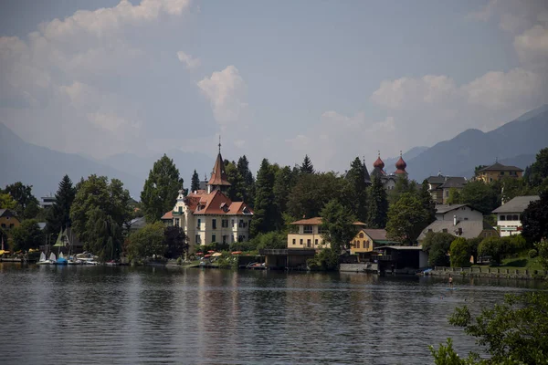 Idyllicznej Miejscowości Millstatt See Karyntii Austria — Zdjęcie stockowe