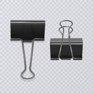 Beyaz arka plan üzerinde izole gerçekçi belge klip seti