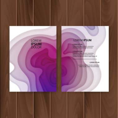 Renkli poster, a4, dekorasyon ile kağıt boyutunu kesme tasarım. Vektör eps 10 çizim