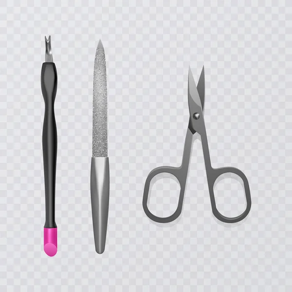 Set illustraties voor manicure, Handverzorging, Vector EPS 10 illustratie — Stockvector