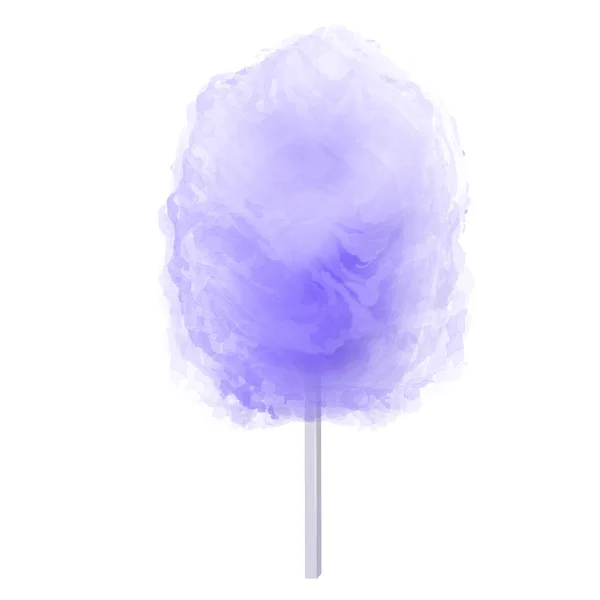 Kleurrijke suikerspin. Suiker wolken 3D vector illustratie — Stockvector