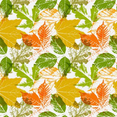 Sonbahar yapraklarının dikişsiz deseni, sonbahar tasarımı için arka plan. duvar kağıdı için bir doku olarak kullanılabilir, kitap, afiş, vb için kapak Vektör eps 10 illüstrasyon
