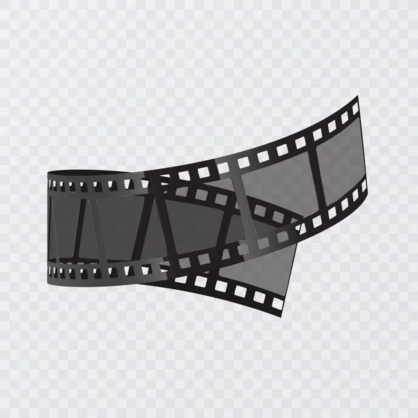 Set van vector Filmstrip geïsoleerd op transparante achtergrond. Oude filmstrip met 3D vector illustratie — Stockvector