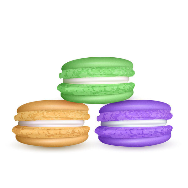 Set of macaroons. realistic illustration, Vector EPS 10