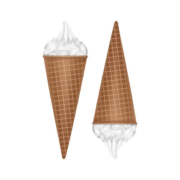 Eis in realistischem style.vector Illustration auf hellem Hintergrund — Stockvektor