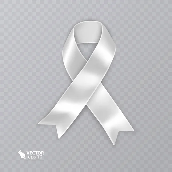 Realistic white ribbon and Anti violence against women and gender justice movement icon . Vector EPS 10 illustration