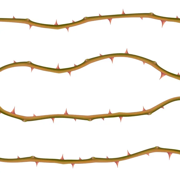Ensemble d'épines réalistes isolées sur fond blanc, illustration Vector EPS 10 — Image vectorielle