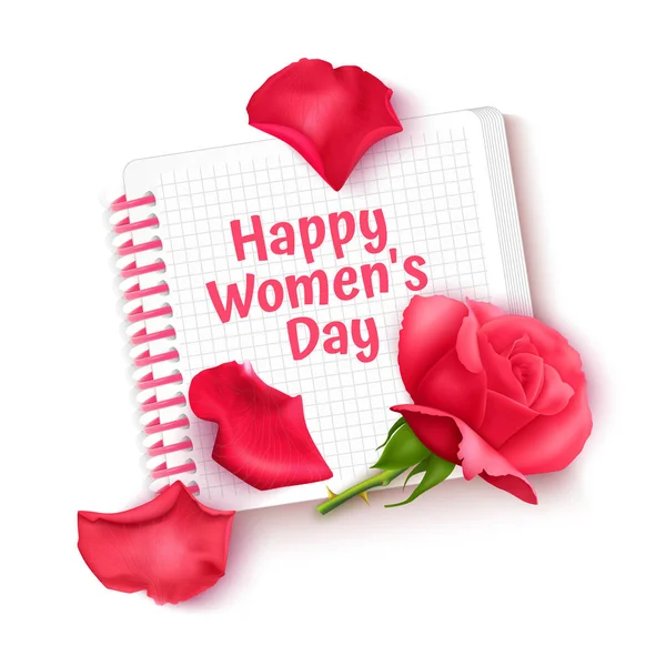 Kesilmiş kağıt ve metin için yer ile Happy Woman s Day tebrik kartı. 3d Vektör Eps 10 illüstrasyon — Stok Vektör