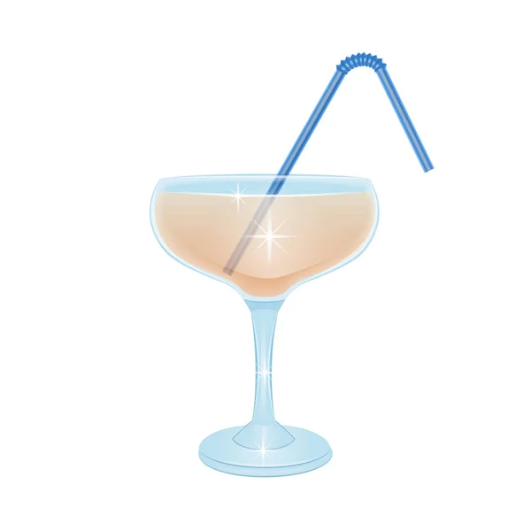 Der tropische Cocktail mit Salzstreuer auf weißem Hintergrund, Cocktailglas, Vektorillustration — Stockvektor