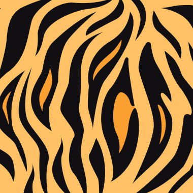 Ürünlerinizin tasarımı için kaplan doku turuncu siyah çizgili, bir dergi veya copybook, vektör illüstrasyon kapağı için moda doku