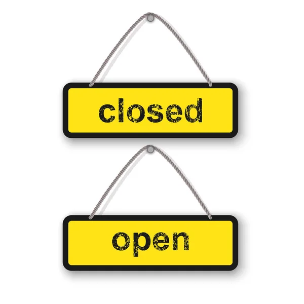 Segni chiusi e aperti su sfondo bianco simbolo illustrazione vettoriale — Vettoriale Stock