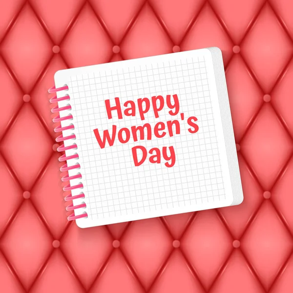 Kesilmiş kağıt ve metin için yer ile Happy Woman s Day tebrik kartı. 3d Vektör Eps 10 illüstrasyon — Stok Vektör