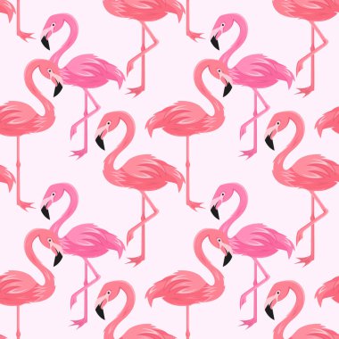 Flamingolu vektör deseni, 10 biçimli vektör