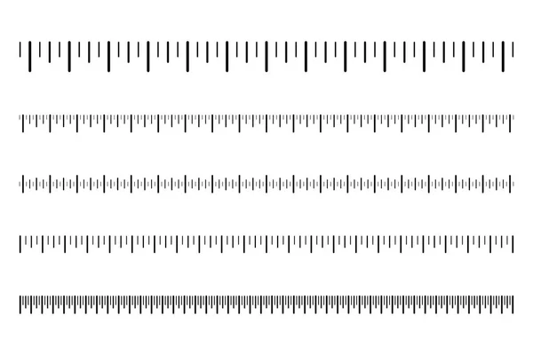 Échelle Mesure Avec Marques Noires Balance Règle Pour Distance Poids — Image vectorielle