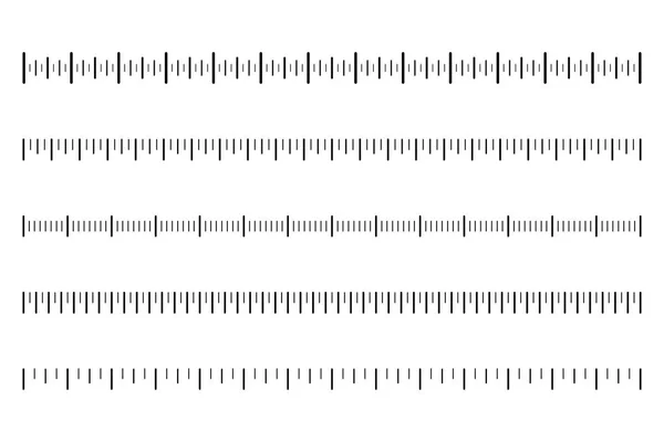 Escala Medición Con Marcas Negras Escala Reglas Para Distancia Peso — Archivo Imágenes Vectoriales