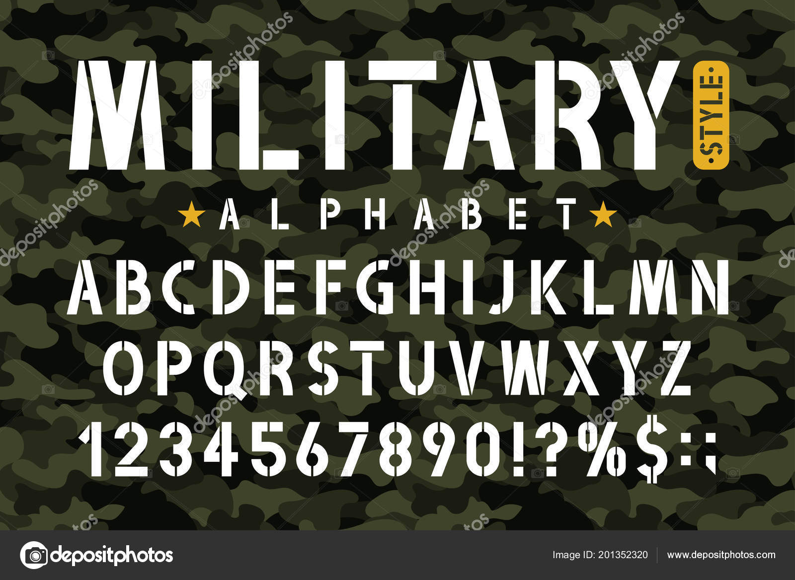 Military Letter and Number Stencil Sets