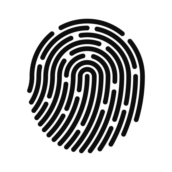 Fingerabdruck Symbol Fingerabdruck Identifikationssystem Digitale Und Cyber Sicherheit Biometrische Autorisierung — Stockvektor