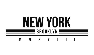 T-shirt için sloganı grafiği yazdırmak. Sloganı ile T-shirt tasarım. New York, modern tipografi tee çizgili yazdırma için. Vektör