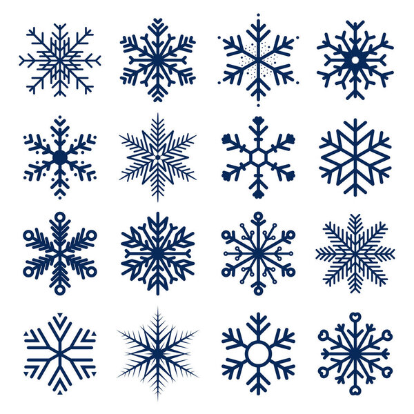 Векторные иконы снежинки. Набор текстур снежинки для украшения
