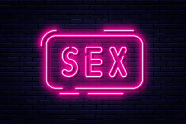 Signo Neón Solo Adultos Mayores Años Sexo Xxx Contenido Restringido — Vector de stock