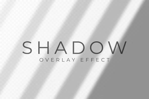 Schatten-Overlay-Effekt. transparentes weiches Licht und Schatten von Fenstern und Jalouse. Attrappe von transparentem Schatten-Overlay-Effekt und natürlichem Blitz — Stockvektor