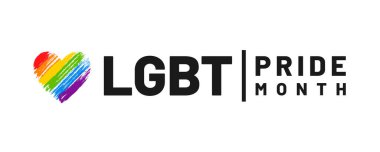 LGBT bayrağı. LGBT 'nin gey ve lezbiyen, cinsiyetçi ve transseksüel gurur bayrağı. İnsan hakları, cinsel yönelim ve hoşgörü kavramı. Gökkuşağı renginde kalp sembolü. Vektör
