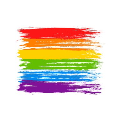 LGBT bayrağı. LGBT 'nin gey ve lezbiyen, cinsiyetçi ve transseksüel gurur bayrağı. İnsan hakları, cinsel yönelim ve hoşgörü kavramı. Gökkuşağı renkleri. Vektör