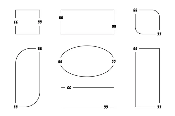 Idézet Szövegdoboz Idézet Keret Helyet Szövegnek Idézőbuborékok Absztrakt Szövegdoboz Sablonok — Stock Vector