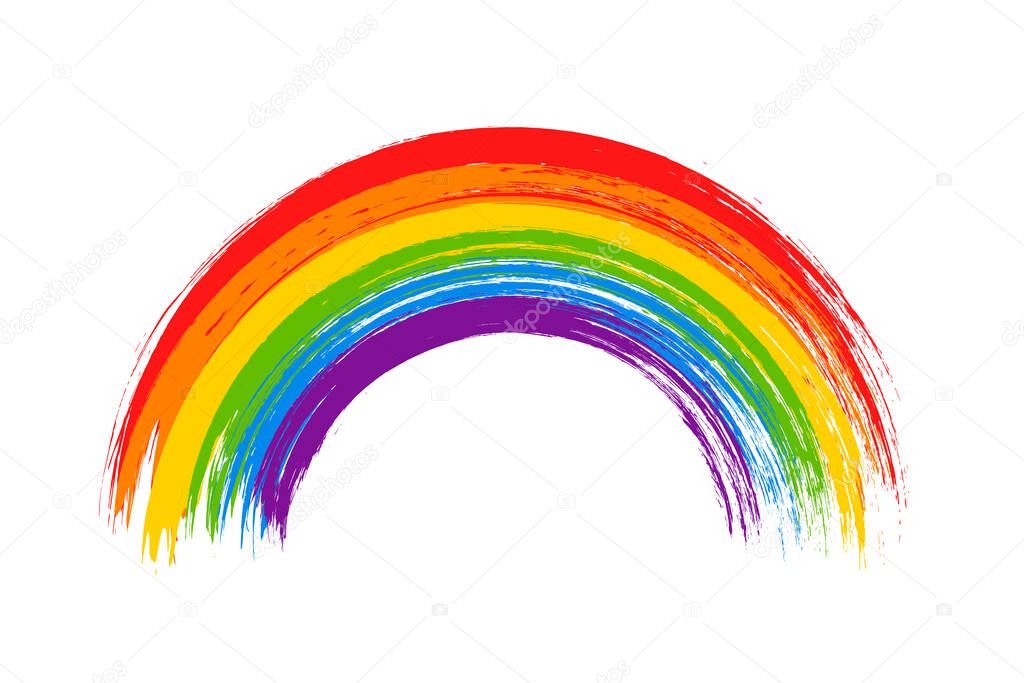 LGBT flag. LGBT pride flag of gay and lesbian, besexual and transgender. Human rights, sex orientation and tolerance concept. Rainbow symbol. Vector