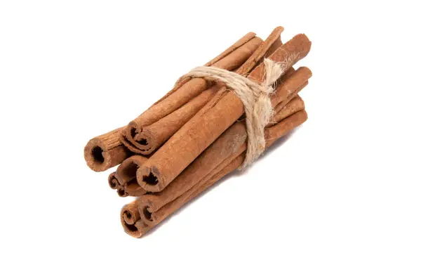 Cinnamon Spice Sticks Isolated White — Stock Photo, Image