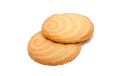 üzerinde beyaz izole lezzetli Kurabiye