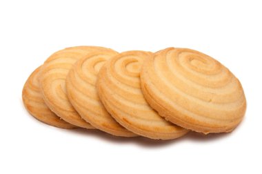 üzerinde beyaz izole lezzetli Kurabiye