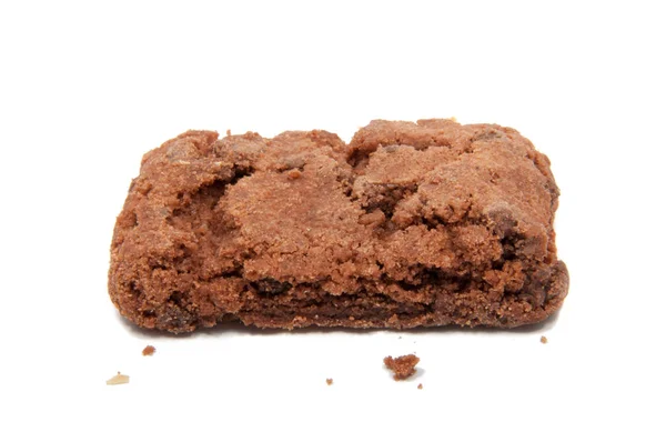 Вкусное Шоколадное Печенье Изолированное Белом — стоковое фото