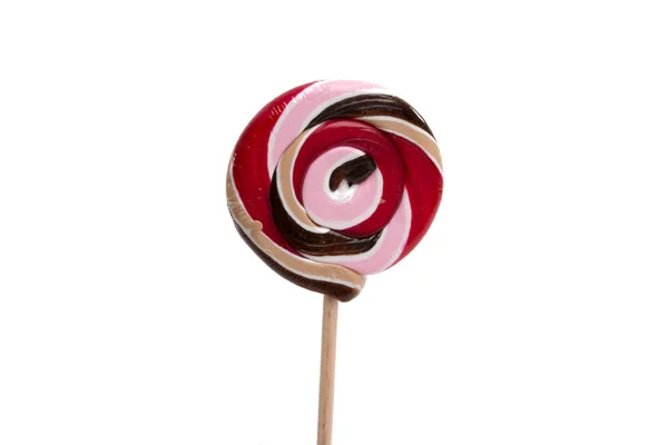 Sladký Candy Lollipop Izolované Bílém — Stock fotografie