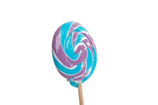 Üzerinde Beyaz Izole Renkli Tatlı Candy Lolipop — Stok fotoğraf