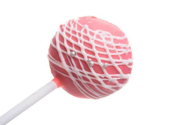 Doce Bolo Pop Isolado Branco — Fotografia de Stock