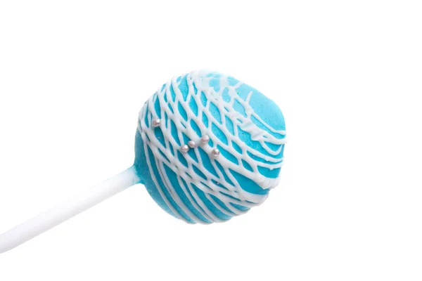 Doce Bolo Pop Isolado Branco — Fotografia de Stock