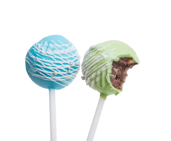 Cukierki Cake Pop Białym Tle — Zdjęcie stockowe