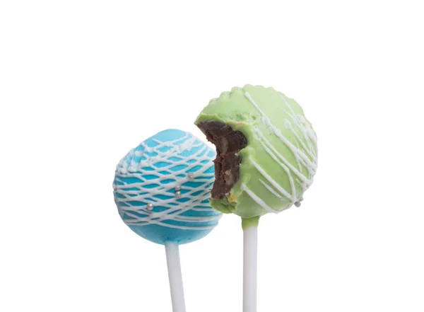 Doce Bolo Pop Isolado Branco — Fotografia de Stock