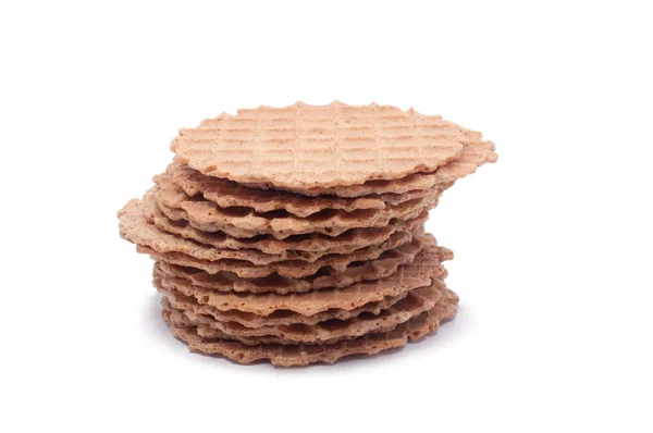 Wafers Pila Snack Para Desayuno Aislado Blanco — Foto de Stock