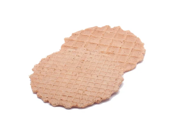 Wafers Empilhar Lanche Para Café Manhã Isolado Branco — Fotografia de Stock