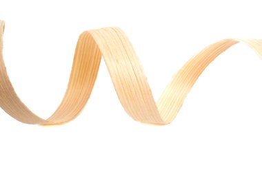 ahşap talaş dilim üzerinde beyaz izole