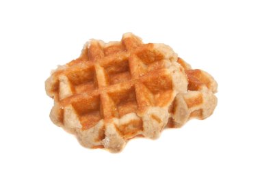 Beyaz arka plan üzerinde izole Belçika waffle