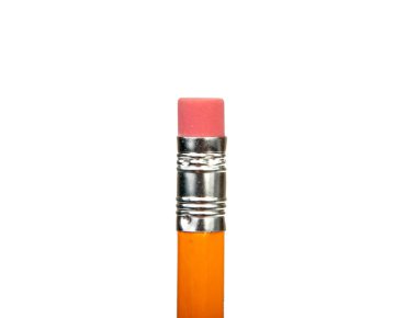 yellow pencil isolated on the white clipart